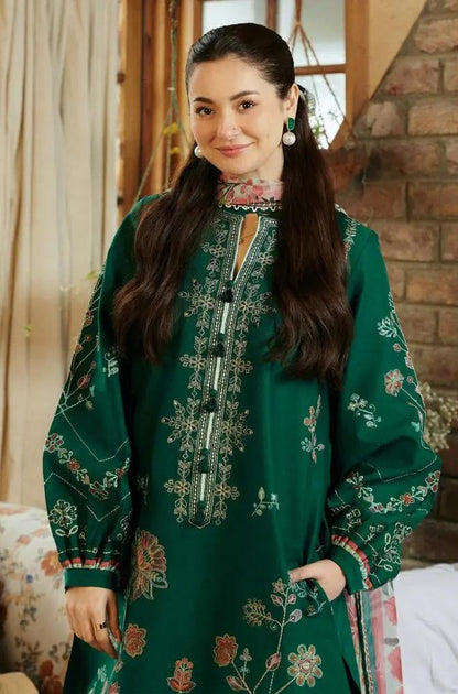 Zara Shah Jahan - 3PC Unstitched Lawn Embroidered Shirt with Chiffon Dupatta - RF1094 royalpret