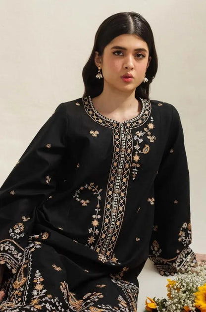 Zara Shah Jahan - 3PC unstiched Lawn Embroidered Shirt With Slub net Dupata and Plan Trouser - RF1099 royalpret